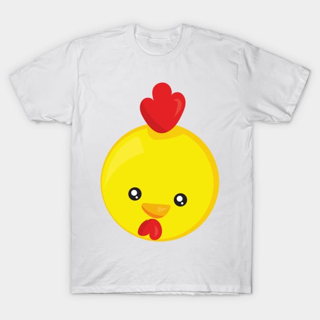 Cute Chicken, Baby Chicken, Chick, Rooster T-Shirt by Jelena Dunčević